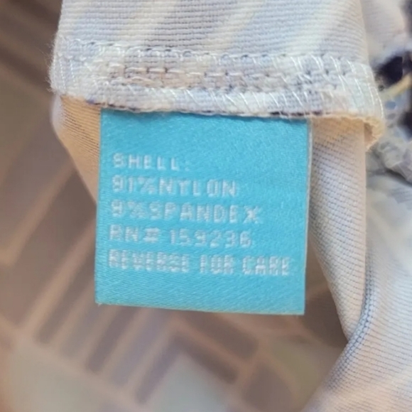 J. McLaughlin Catalina Cloth Tunic Top Women's Small Blue Green Split Neck Shirt - Picture 6 of 8